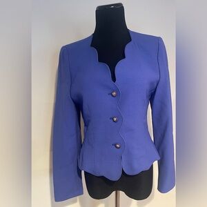 Neiman Marcus Vintage Purple Scalloped Blazer - True Vintage Treasure 💎